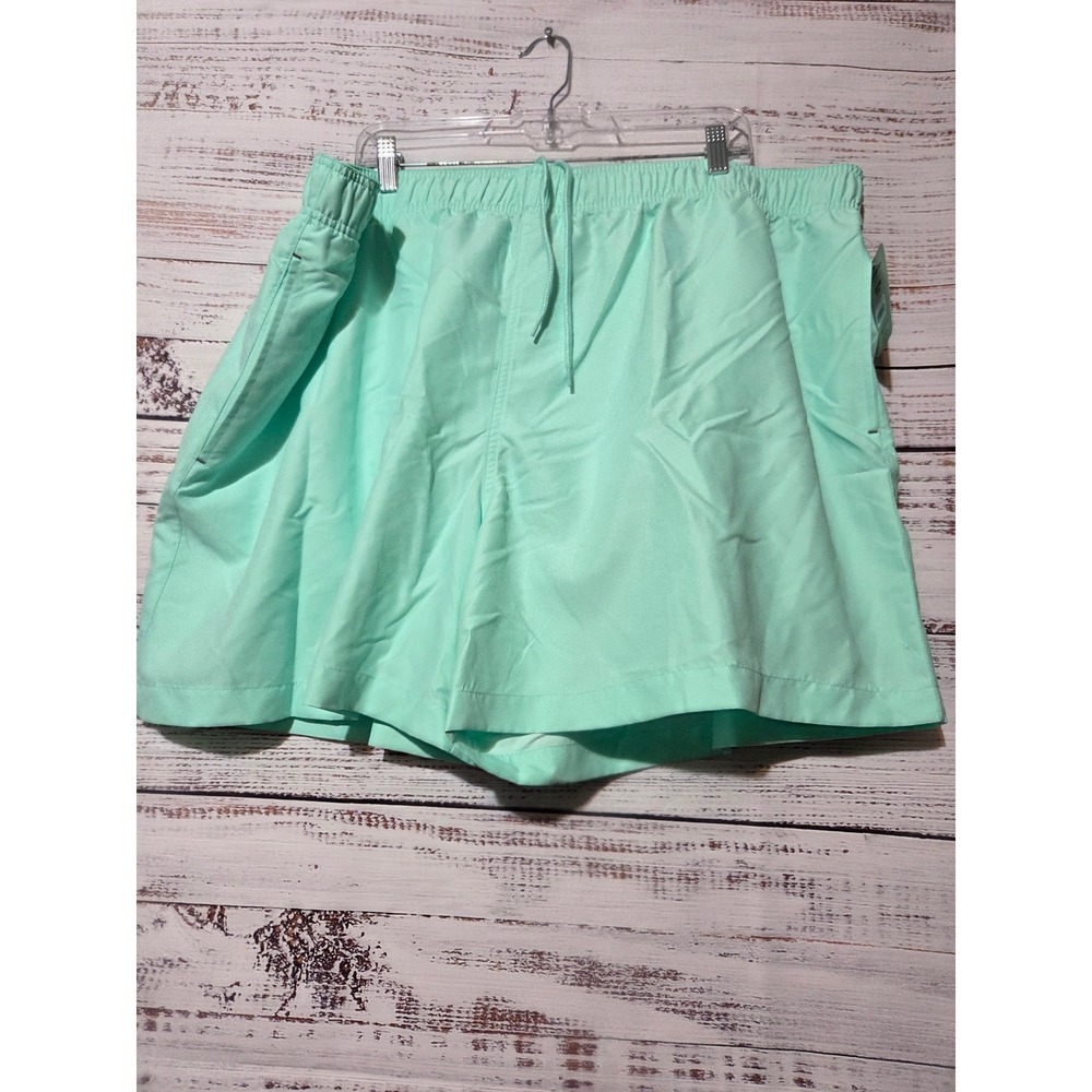 George Mens Basic Swim Trunks Mint Green 3XL 48-50 6 Inch Inseam NWT